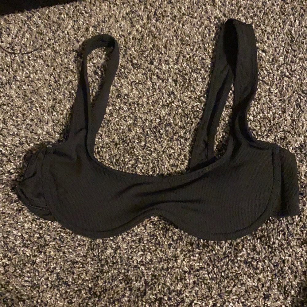 black swim top